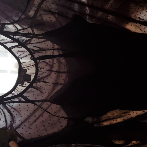 Point Sur sheer aubergine blouse & cami - Picture 6 of 12